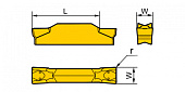 ZTED02503-MG-HR52522 Пластина отрезная, канавочная для нержавеющей стали