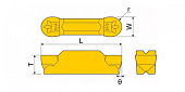 MRMN400-M-HS8133 Пластина канавочная радиусная для стали